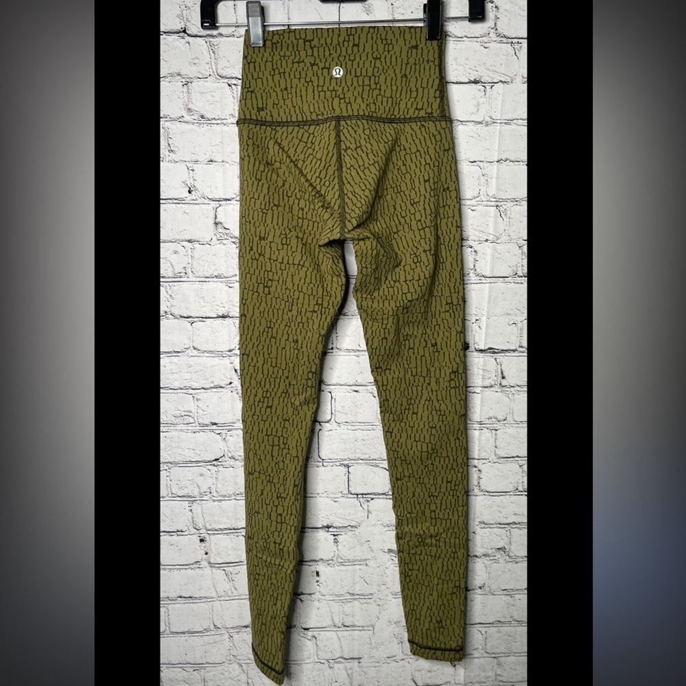 LULULEMON Leggins Womens Size 6 Olive Green - Picture 4 of 10